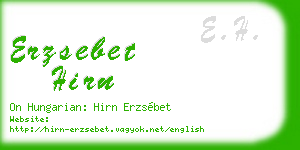 erzsebet hirn business card