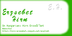 erzsebet hirn business card